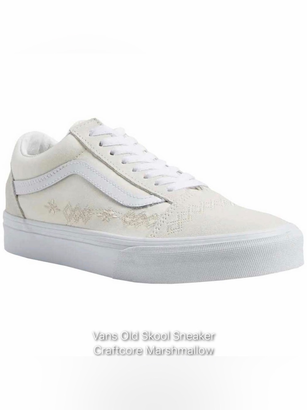 Vans Marshmallow White Old Skool with Subtle Embroidery